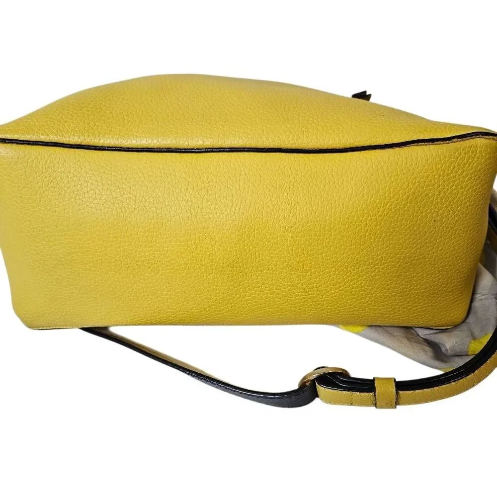 Boden yellow leather shoulder/crossbody bag.